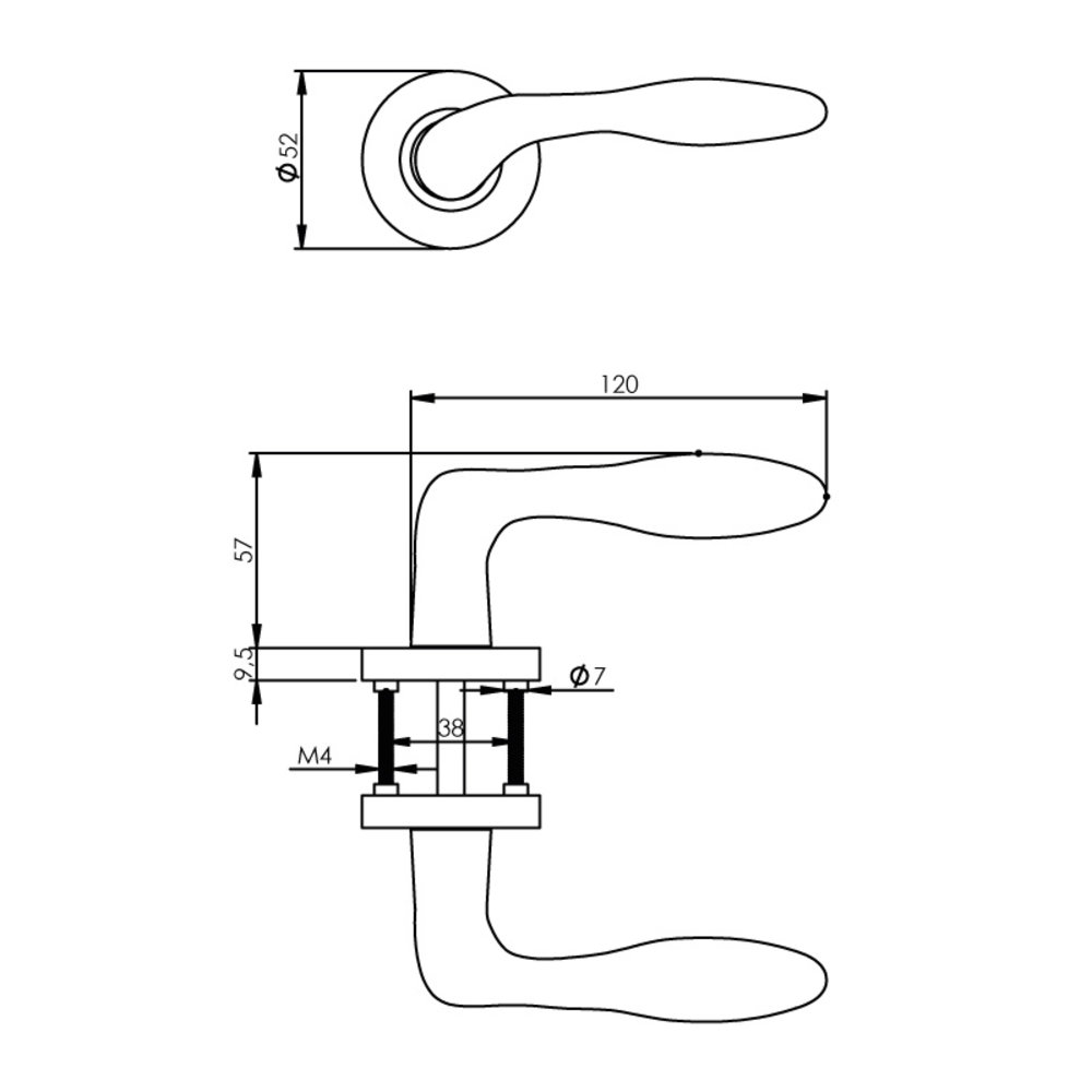Intersteel Deurklink George op rozet mat zwart Intersteel Deurklink George op rozet mat zwart