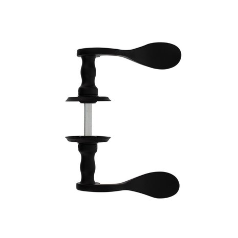 Intersteel Deurklink Lepel met rozet schroefgat mat zwart