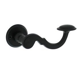Intersteel Deurklink Posthoorn met rozet schroefgat mat zwart Intersteel Deurklink Posthoorn met rozet schroefgat mat zwart
