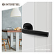 Intersteel Deurklink Recht ronde rozet aluminium zwart Intersteel Deurklink Recht ronde rozet aluminium zwart