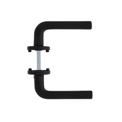 Intersteel Deurklink Derby op rozet zwart geveerd - deurbeslag voor binnendeur - Intersteel