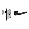 Intersteel Deurbeslag set loopslot zwart met deurklink Eucla met rozet zwart Intersteel Deurbeslag set loopslot zwart met deurklink Eucla met rozet zwart