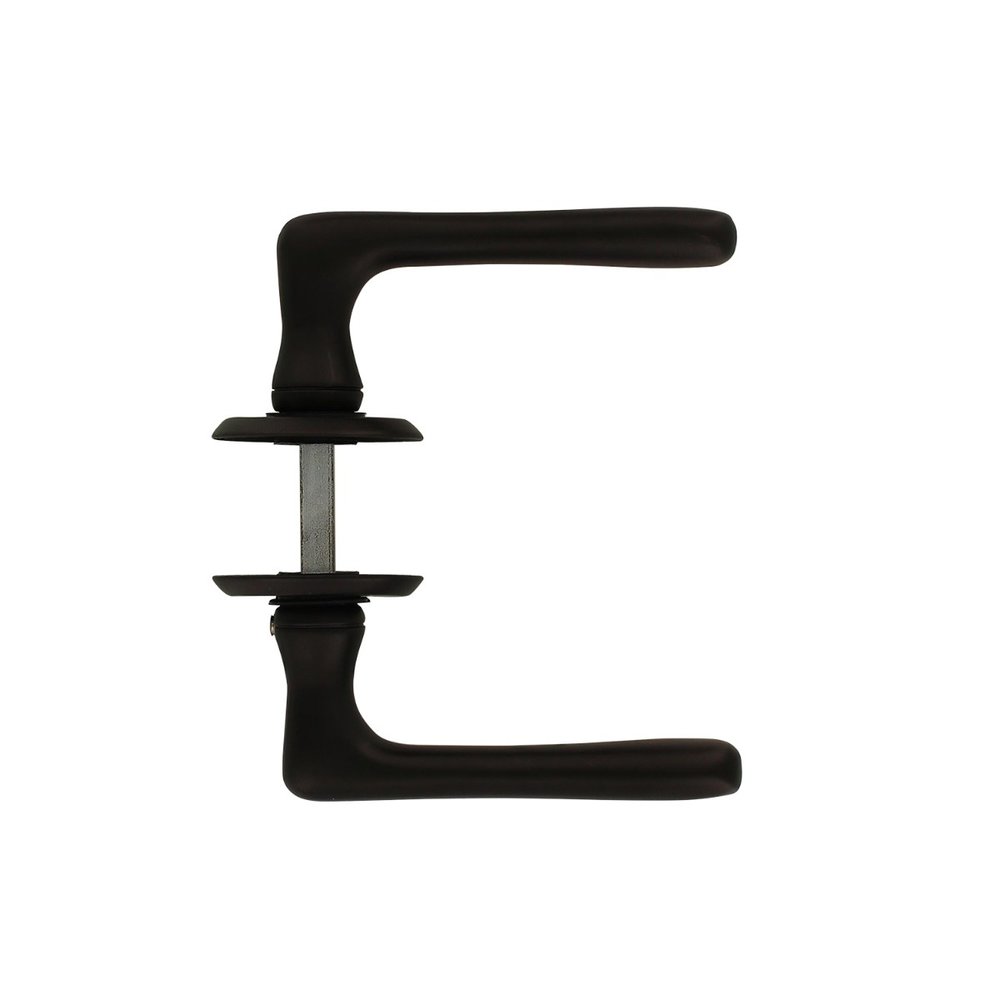 Intersteel Deurklink Trento met ronde rozet mat zwart Intersteel Deurklink Trento met ronde rozet mat zwart