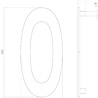 Intersteel Huisnummer 0 hoogte 15 cm RVS/mat zwart Intersteel Huisnummer 0 hoogte 15 cm RVS/mat zwart