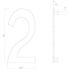 Intersteel Huisnummer 2 hoogte 15 cm RVS/mat zwart Intersteel Huisnummer 2 hoogte 15 cm RVS/mat zwart