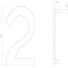 Intersteel Huisnummer 2 hoogte 15 cm RVS/mat zwart Intersteel Huisnummer 2 hoogte 15 cm RVS/mat zwart