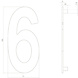 Intersteel Huisnummer 6 hoogte 15 cm RVS/mat zwart Intersteel Huisnummer 6 hoogte 15 cm RVS/mat zwart