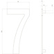 Intersteel Huisnummer 7 hoogte 15 cm RVS/mat zwart Intersteel Huisnummer 7 hoogte 15 cm RVS/mat zwart