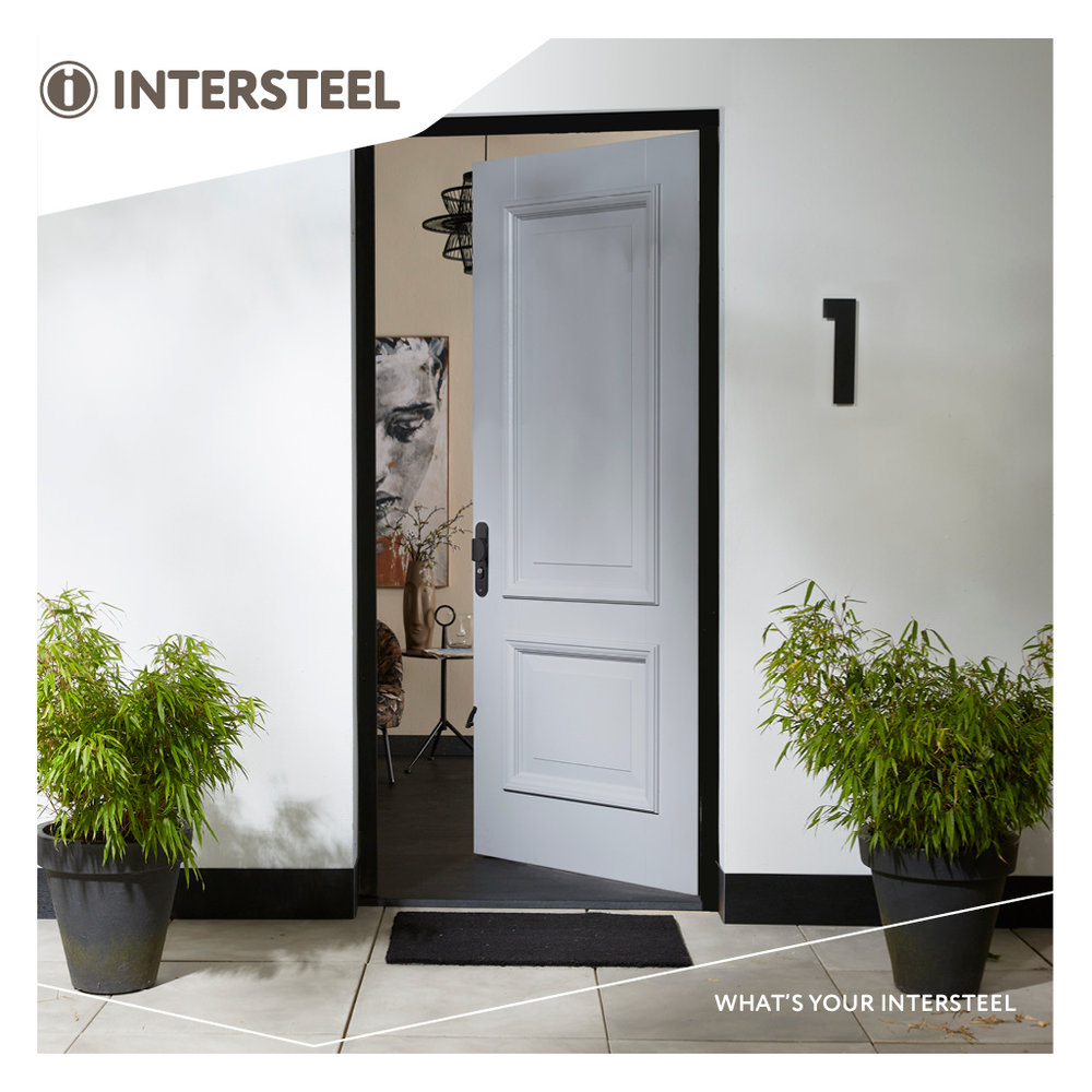 Intersteel Voordeurbeslag SKG3 72mm kerntrekbeveiliging aluminium zwart
