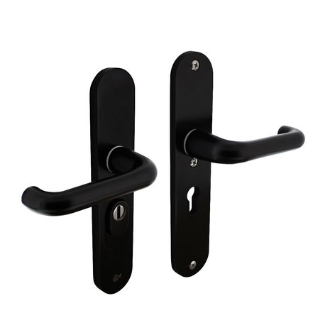 Intersteel Achterdeurbeslag SKG3 55mm kerntrekbeveiliging aluminium zwart Intersteel Achterdeurbeslag SKG3 55mm kerntrekbeveiliging aluminium zwart