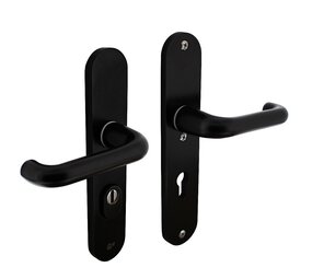 Intersteel Achterdeurbeslag SKG3 72mm kerntrekbeveiliging aluminium zwart Intersteel Achterdeurbeslag SKG3 72mm kerntrekbeveiliging aluminium zwart