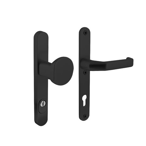 Intersteel Veiligheidsbeslag SKG3 ovaal smalschild zwart aluminium PC 92mm - voordeur Intersteel Veiligheidsbeslag SKG3 ovaal smalschild zwart aluminium PC 92mm - voordeur