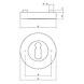 Intersteel Sleutelrozet rond wit Intersteel Sleutelrozet rond wit