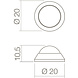 Intersteel Deurstopper bol 20mm wandmontage geborsteld RVS Intersteel Deurstopper bol 20mm wandmontage geborsteld RVS