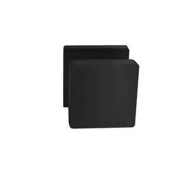 Intersteel Deurknop vierkant op rozet, vast, mat zwart Intersteel Deurknop vierkant op rozet, vast, mat zwart