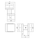 Intersteel Deurknop vierkant 58x58mm aluminium Intersteel Deurknop vierkant 58x58mm aluminium