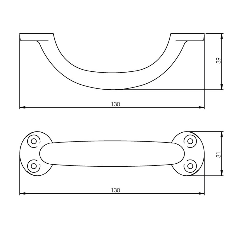 Intersteel Meubelgreep 130mm mat zwart - voor kast of lade - Intersteel Intersteel Meubelgreep 130mm mat zwart - voor kast of lade - Intersteel