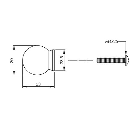 Intersteel Meubelknop 30mm geborsteld RVS - voor kast of lade - Intersteel Intersteel Meubelknop 30mm geborsteld RVS - voor kast of lade - Intersteel