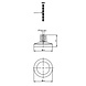 Intersteel Meubelknop 44mm mat zwart Intersteel Meubelknop 44mm mat zwart