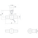 Intersteel Meubelknop T-vorm 18mm recht geborsteld RVS Intersteel Meubelknop T-vorm 18mm recht geborsteld RVS