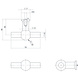 Intersteel Meubelknop T-vorm 20mm recht geborsteld RVS Intersteel Meubelknop T-vorm 20mm recht geborsteld RVS