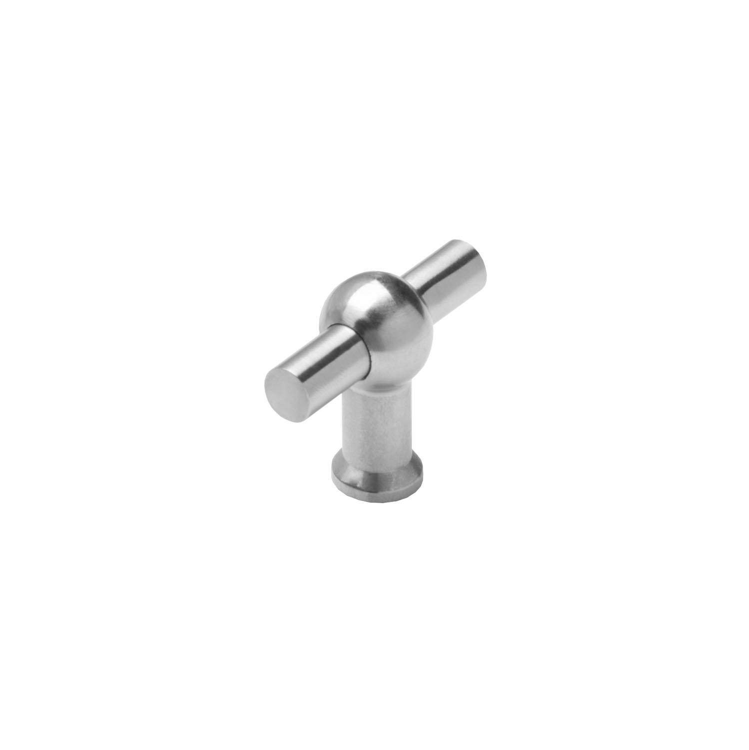 Intersteel Meubelknop T-vorm 22mm recht geborsteld RVS