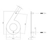 Intersteel Huisnummer 6 150x2mm geborsteld RVS - voor voordeur - Intersteel Intersteel Huisnummer 6 150x2mm geborsteld RVS - voor voordeur - Intersteel