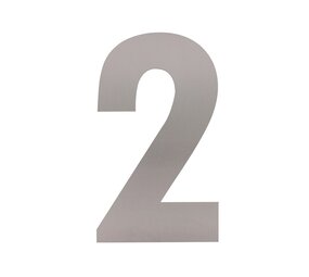 Intersteel Huisnummer 2 XL hoogte 30 cm geborsteld RVS Intersteel Huisnummer 2 XL hoogte 30 cm geborsteld RVS