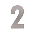 Huisnummer 2 XL hoogte 30 cm geborsteld RVS Huisnummer 2 XL hoogte 30 cm geborsteld RVS