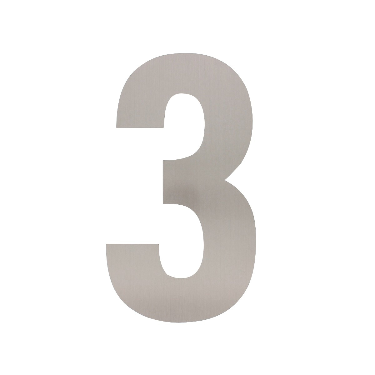 Intersteel Huisnummer 3 XL hoogte 30 cm geborsteld RVS