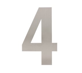 Intersteel Huisnummer 4 XL hoogte 30 cm geborsteld RVS Intersteel Huisnummer 4 XL hoogte 30 cm geborsteld RVS