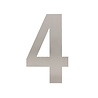 Intersteel Huisnummer 4 XL hoogte 30 cm geborsteld RVS Intersteel Huisnummer 4 XL hoogte 30 cm geborsteld RVS