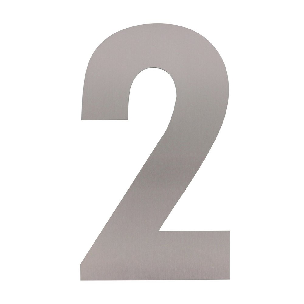 Intersteel Huisnummer 2 XXL hoogte 50 cm geborsteld RVS Intersteel Huisnummer 2 XXL hoogte 50 cm geborsteld RVS