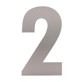 Intersteel Huisnummer 2 XXL hoogte 50 cm geborsteld RVS Intersteel Huisnummer 2 XXL hoogte 50 cm geborsteld RVS