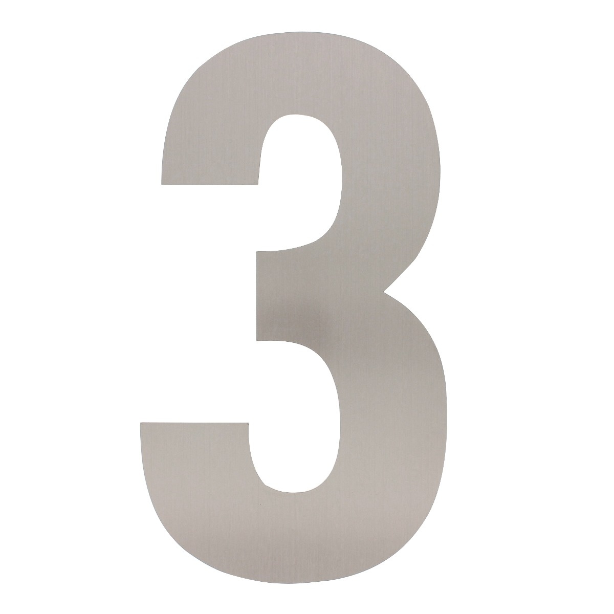 Intersteel Huisnummer 3 XXL hoogte 50 cm geborsteld RVS