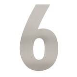Intersteel Huisnummer 6 XXL hoogte 50 cm geborsteld RVS