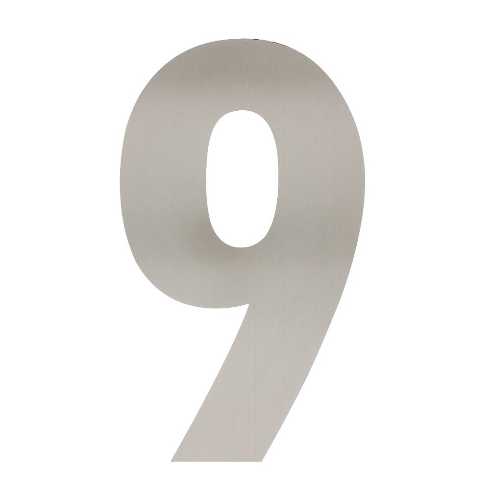 Intersteel Huisnummer 9 XXL hoogte 50 cm geborsteld RVS