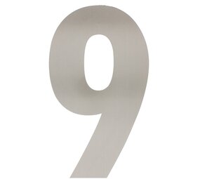 Intersteel Huisnummer 9 XXL hoogte 50 cm geborsteld RVS Intersteel Huisnummer 9 XXL hoogte 50 cm geborsteld RVS