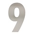 Huisnummer 9 XXL hoogte 50 cm geborsteld RVS Huisnummer 9 XXL hoogte 50 cm geborsteld RVS