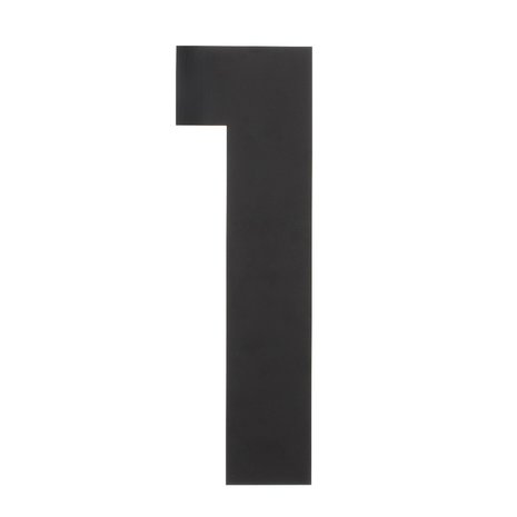 Intersteel Huisnummer 1 XXL hoogte 50 cm RVS/mat zwart Intersteel Huisnummer 1 XXL hoogte 50 cm RVS/mat zwart