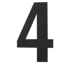 Intersteel Huisnummer 4 XXL hoogte 50 cm RVS/mat zwart Intersteel Huisnummer 4 XXL hoogte 50 cm RVS/mat zwart