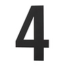 Intersteel Huisnummer 4 XXL hoogte 50 cm RVS/mat zwart Intersteel Huisnummer 4 XXL hoogte 50 cm RVS/mat zwart