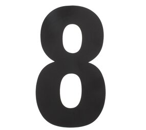 Intersteel Huisnummer 8 XXL hoogte 50 cm RVS/mat zwart Intersteel Huisnummer 8 XXL hoogte 50 cm RVS/mat zwart