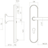 Intersteel Veiligheidsbeslag SKG3 ovaal messing ongelakt cilindergat 72mm - voordeur Intersteel Veiligheidsbeslag SKG3 ovaal messing ongelakt cilindergat 72mm - voordeur