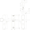 Intersteel Veiligheidsbeslag SKG3 ovaal messing getrommeld cilindergat 72mm - voordeur Intersteel Veiligheidsbeslag SKG3 ovaal messing getrommeld cilindergat 72mm - voordeur