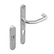 Intersteel Veiligheidsbeslag SKG3 ovaal kerntrekbeveiliging profielcilincergat 72mm smal geborsteld RVS binnenklink voordeurbeslag Intersteel Veiligheidsbeslag SKG3 ovaal kerntrekbeveiliging profielcilincergat 72mm smal geborsteld RVS binnenklink voordeurbeslag