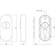Intersteel Veiligheid-schuifrozet ovaal met sleufplaatje geborsteld RVS Intersteel Veiligheid-schuifrozet ovaal met sleufplaatje geborsteld RVS