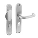 Intersteel Veiligheidsbeslag SKG3 ovaal kerntrekbeveiliging profielcilincergat 55mm massief geborsteld RVS voordeurbeslag Intersteel Veiligheidsbeslag SKG3 ovaal kerntrekbeveiliging profielcilincergat 55mm massief geborsteld RVS voordeurbeslag