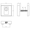 Intersteel Voordeurset veiligheidsbeslag SKG3 vierkant rozet kerntrekbeveiliging geborsteld RVS Intersteel Voordeurset veiligheidsbeslag SKG3 vierkant rozet kerntrekbeveiliging geborsteld RVS
