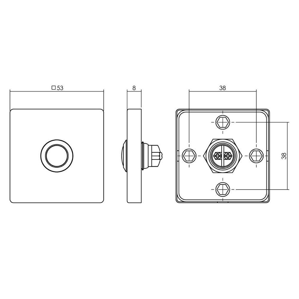 Intersteel Voordeurset veiligheidsbeslag SKG3 vierkant rozet kerntrekbeveiliging geborsteld RVS Intersteel Voordeurset veiligheidsbeslag SKG3 vierkant rozet kerntrekbeveiliging geborsteld RVS